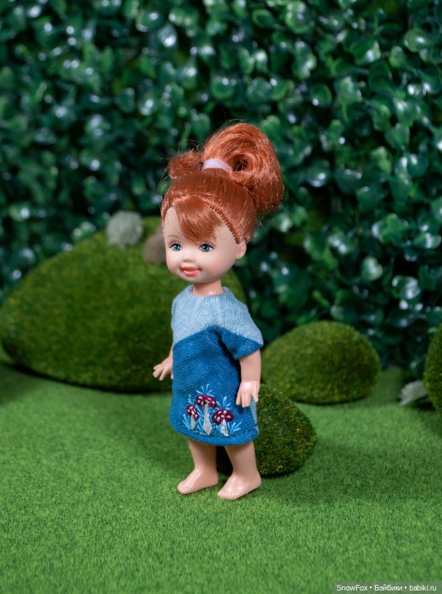 Трикотажное платье "Мухоморы" для Kelly/ Shelly, Penny's box, bjd (фото 3)