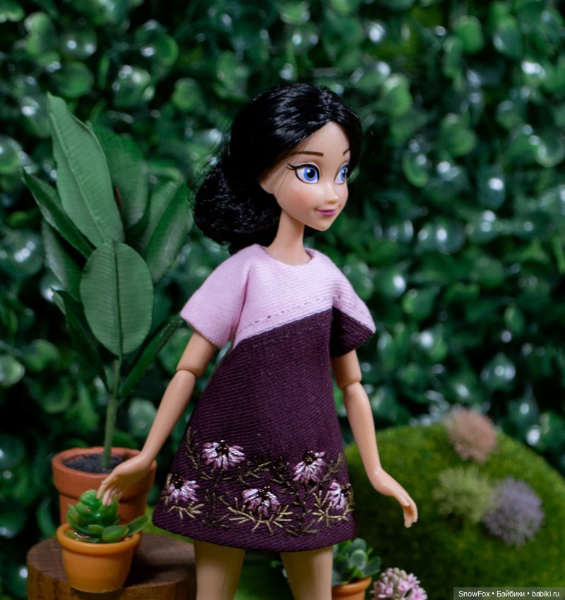 Трикотажное платье для пижамных принцесс,бжд (фото 4)