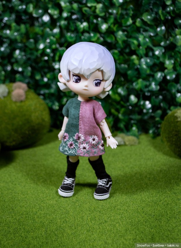 Трикотажное платье "Цветочки" для Kelly/ Shelly, Penny's box, bjd (фото 6)