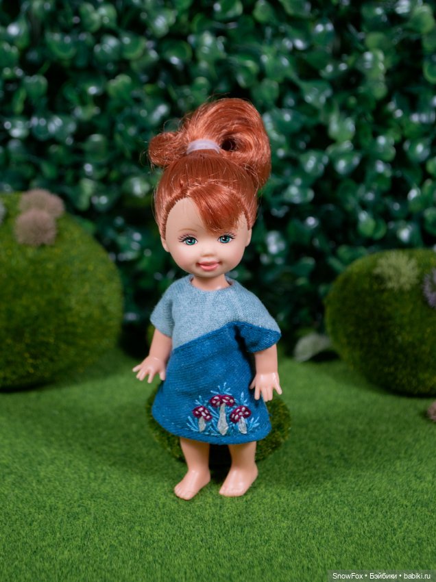 Трикотажное платье "Мухоморы" для Kelly/ Shelly, Penny's box, bjd (фото 2)