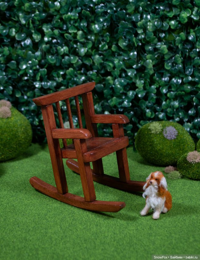 Кресло-качалка №1 для кукол 1:12 (пижамные принцессы, бжд,блайнд боксы)