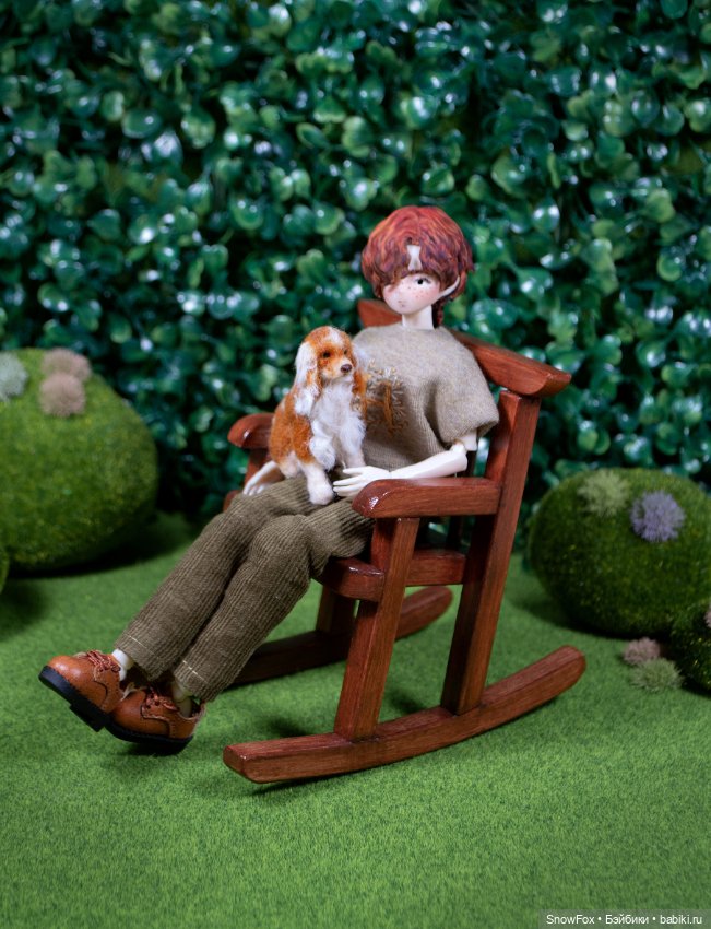 Кресло-качалка №1 для кукол 1:12 (пижамные принцессы, бжд,блайнд боксы) (фото 3)