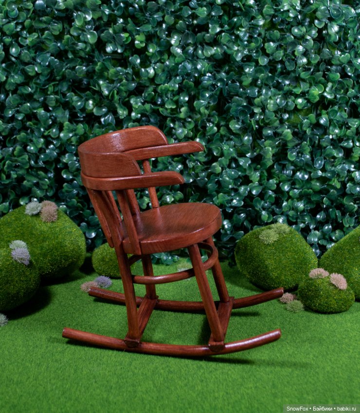Кресло-качалка "Плющ" для кукол 1:6 (Barbie, Momoko,bjd) (фото 2)