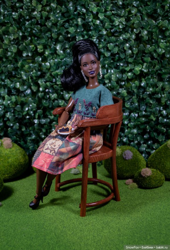 Деревянное кресло "Тюльпан"(1) для кукол 1:6 (barbie,Integrity toys,momoko,bjd) (фото 3)