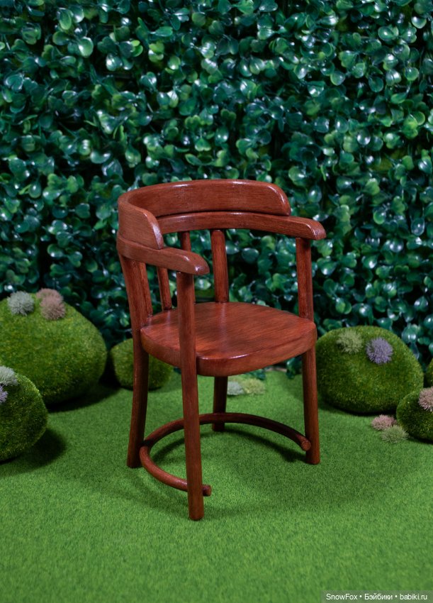 Деревянное кресло "Тюльпан"(1) для кукол 1:6 (barbie,Integrity toys,momoko,bjd)