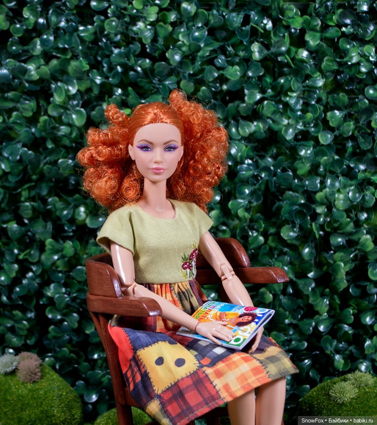 Кресло-качалка "Плющ" для кукол 1:6 (Barbie, Momoko,bjd) (фото 3)