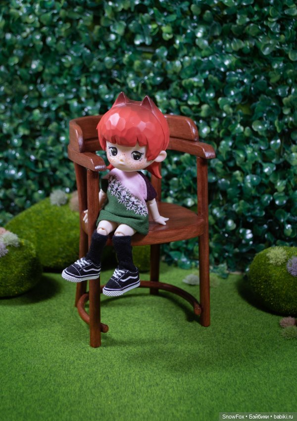 Деревянное кресло "Тюльпан"(1) для кукол 1:6 (barbie,Integrity toys,momoko,bjd) (фото 2)