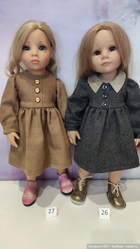 Платья с длинным рукавом для кукол Готц/Цвергназе
