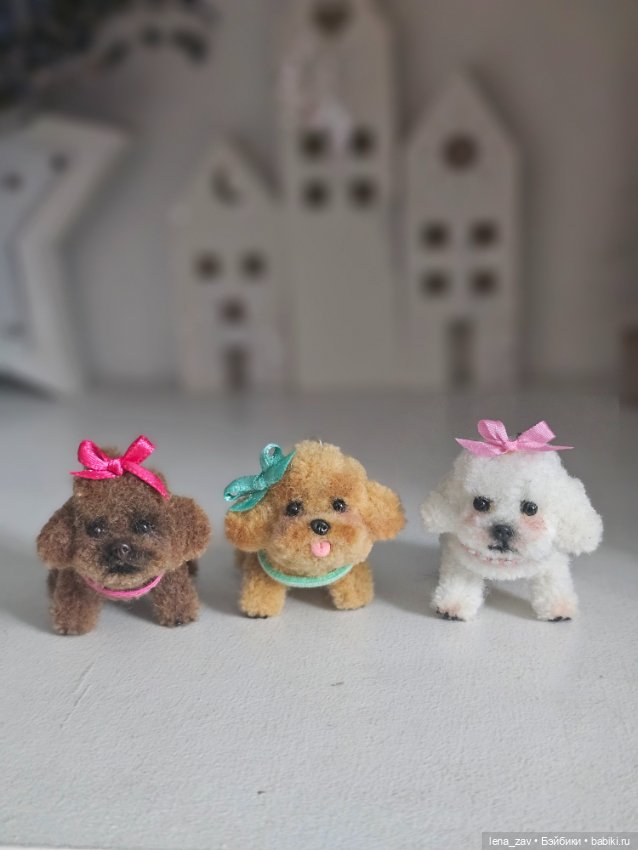 Пудель и бишон для барби и других кукол