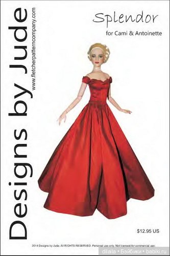 Выкройки PDF одежда для кукол Ками и Антуанетта Тоннер 40 см в натуральную величину (фото 4)