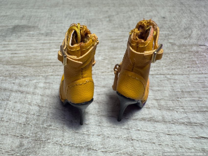 Желтые сапожки — Обувь для кукол (фото 5)