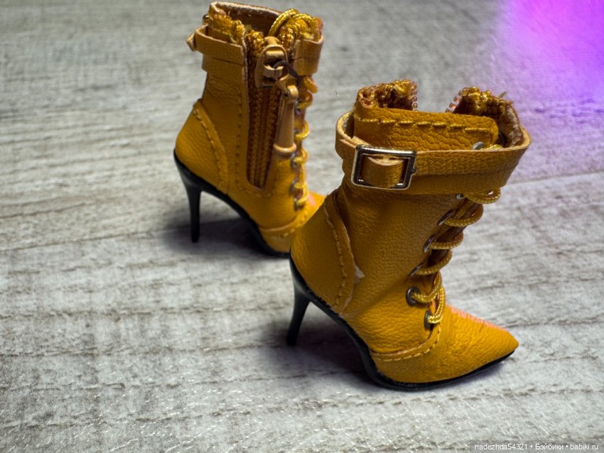 Желтые сапожки — Обувь для кукол (фото 4)