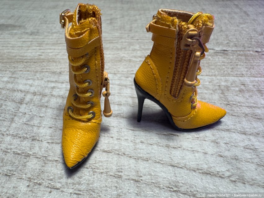 Желтые сапожки — Обувь для кукол (фото 2)