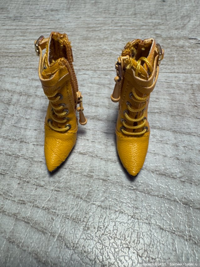 Желтые сапожки — Обувь для кукол (фото 3)