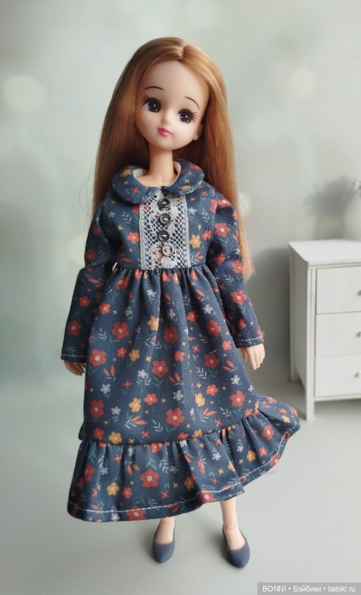 Платье для кукол 1/6 (azone, blythe, obitsu, licca, barbie) (фото 3)