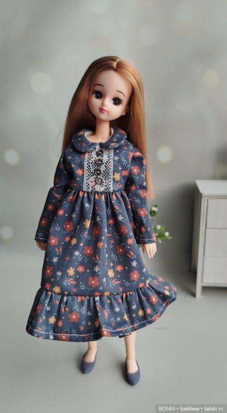 Платье для кукол 1/6 (azone, blythe, obitsu, licca, barbie) (фото 2)
