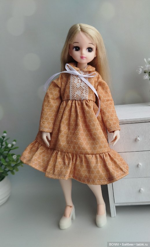 Платье для кукол 1/6 (azone, blythe, obitsu, licca, barbie) (фото 5)