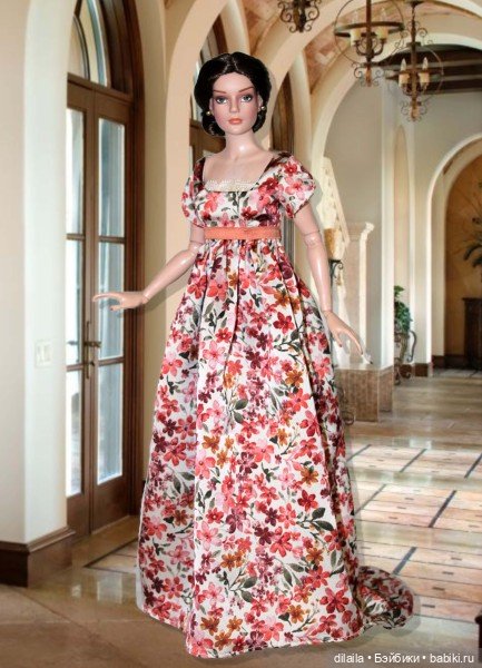 Выкройка PDF в натуральную величину / платье эпохи Регентства для кукол Тоннер Tonner ростом 40 см (фото 2)