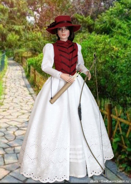 Выкройка PDF в натуральную величину / платье, жилет, шляпа для кукол Тоннер Tonner ростом 40-41 см (фото 5)