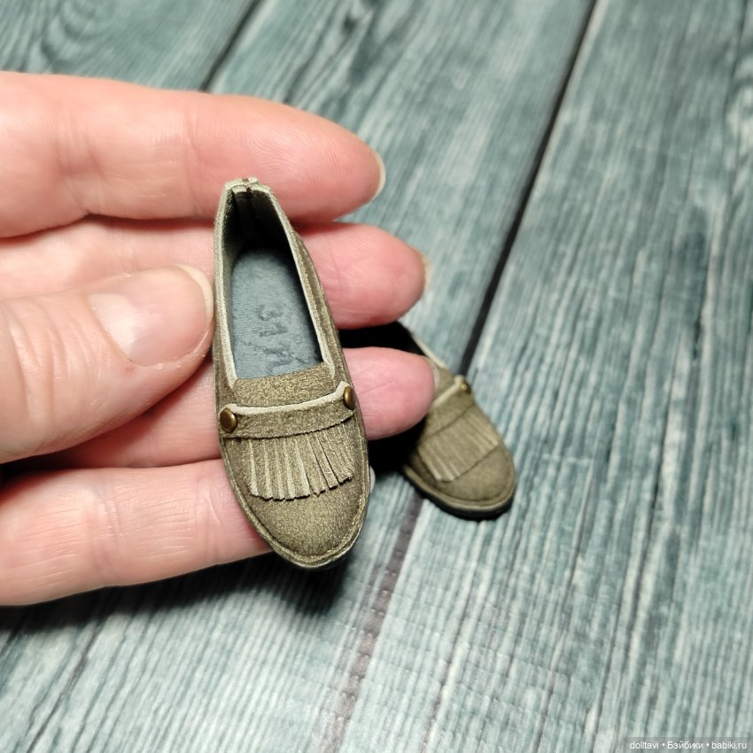 Лоферы 4,5*1,6см болотные