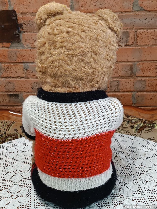 Антикварный мишка опилки 70 см Германия (фото 3)