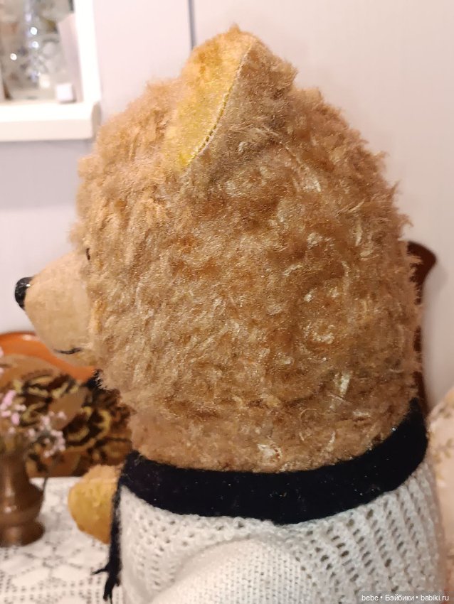 Антикварный мишка опилки 70 см Германия (фото 5)