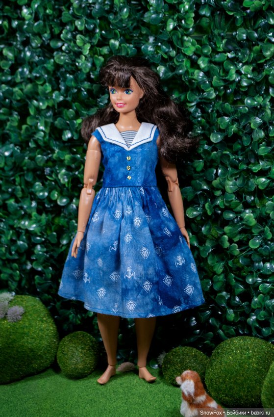 Платье "Море" для Barbie (пышка),bjd (фото 2)
