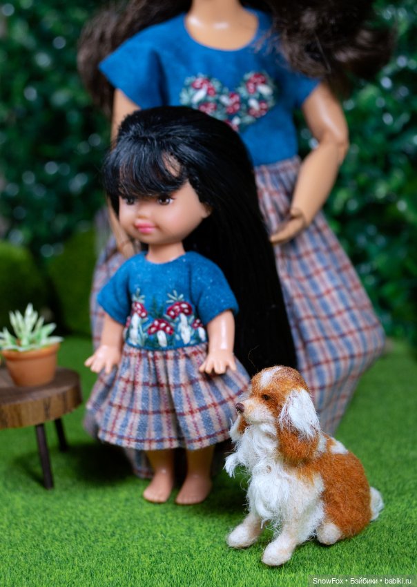 Платье "Мухоморы" для кукол Kelly/Shelly, Penny's box, bjd (фото 3)