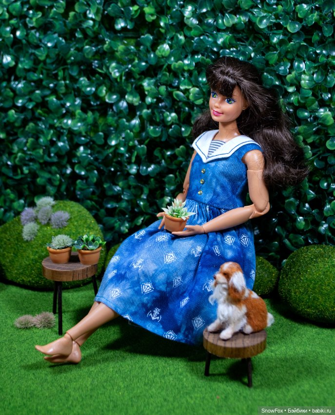 Платье "Море" для Barbie (пышка),bjd (фото 3)