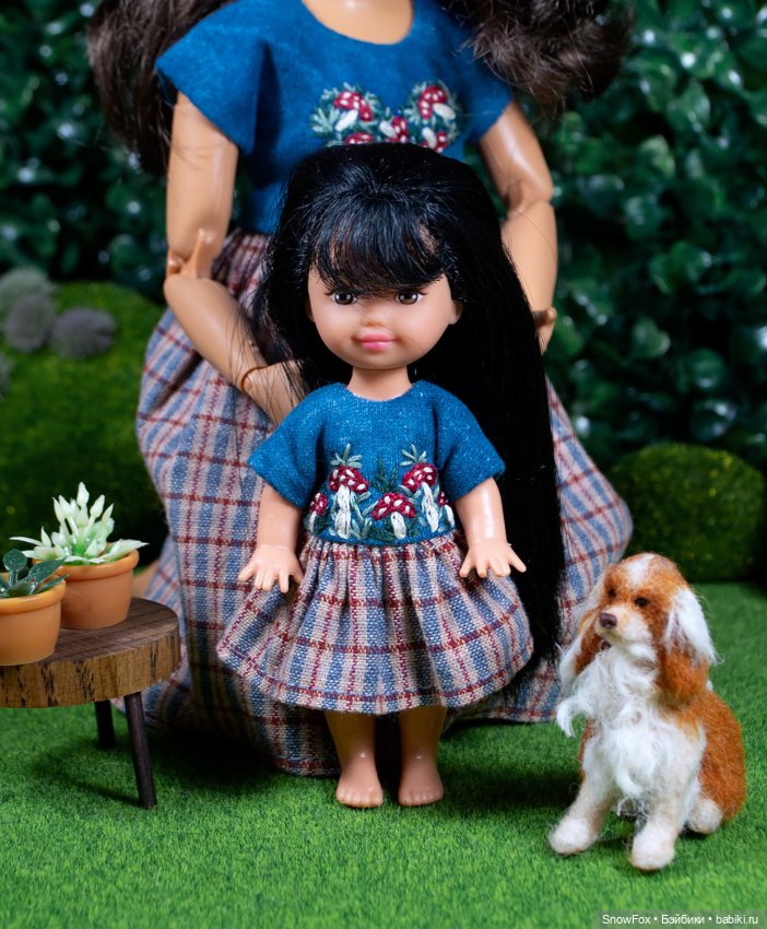 Платье "Мухоморы" для кукол Kelly/Shelly, Penny's box, bjd