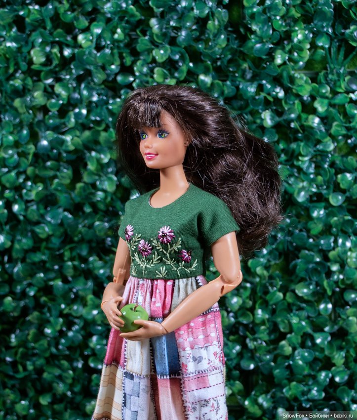 Платье "Цветочки" с вышивкой для Barbie (пышка),bjd (фото 3)