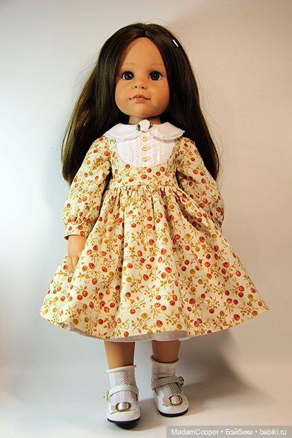 Выкройка платья с манишкой для кукол Готц 50 см на классическом теле (PDF)