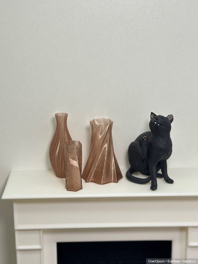 Набор ваз (Прозрачный коричневый)