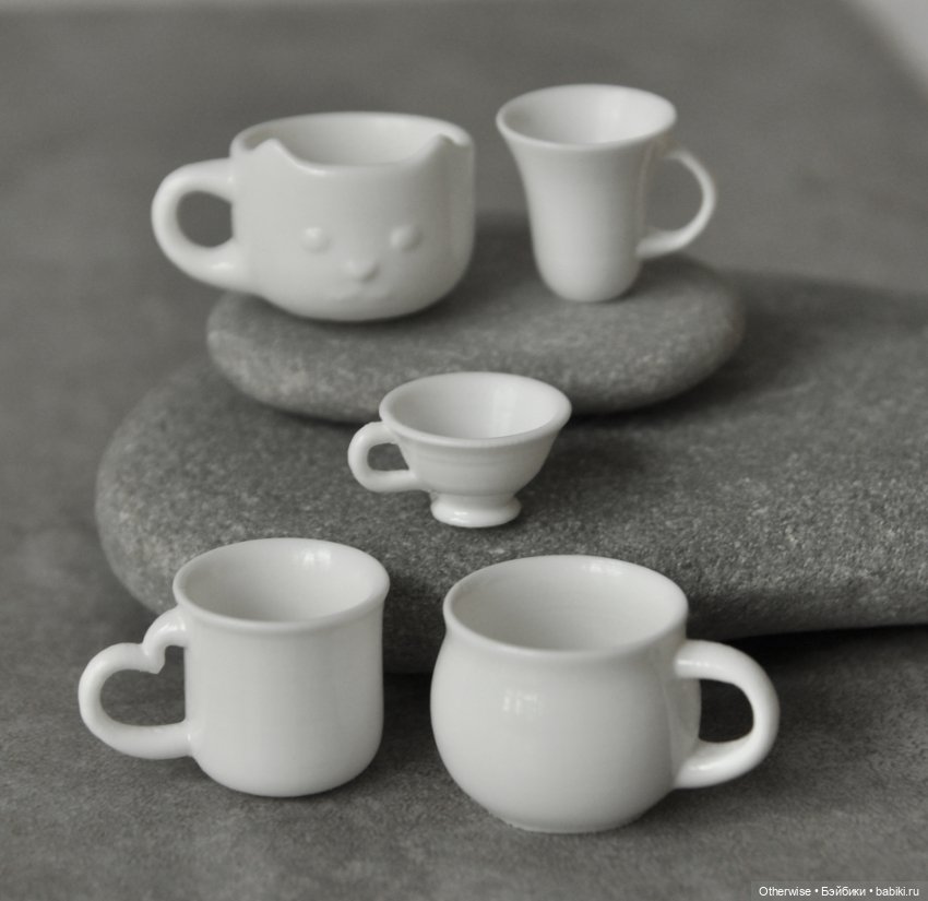 Посуда чашки для кукол БЖД Барби Паола Рейна blindebox (фото 6)