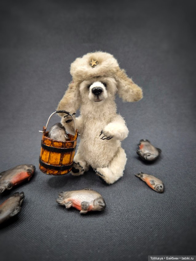 Вязаный полярный медведь Егорка (фото 4)