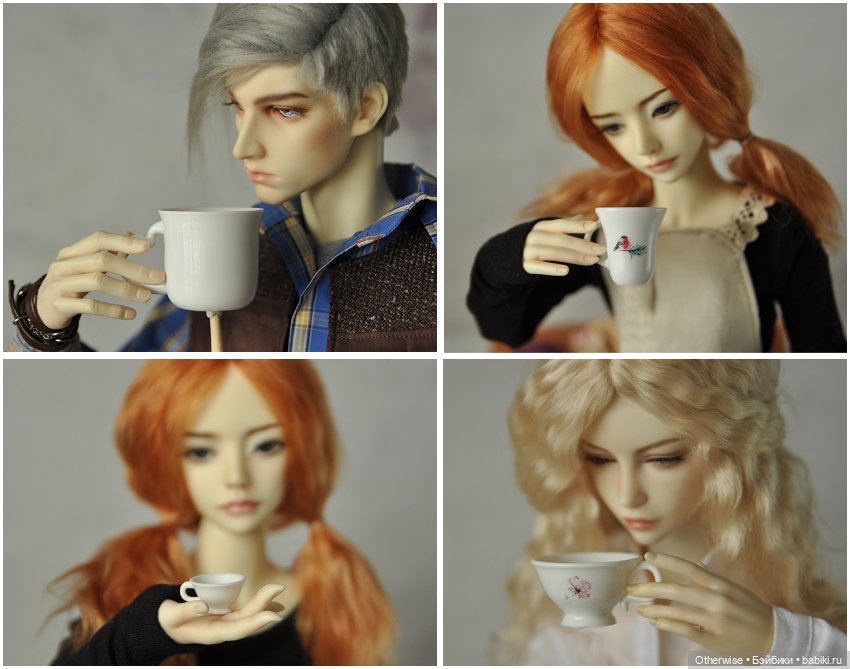 Посуда чашки для кукол БЖД Барби Паола Рейна blindebox (фото 4)