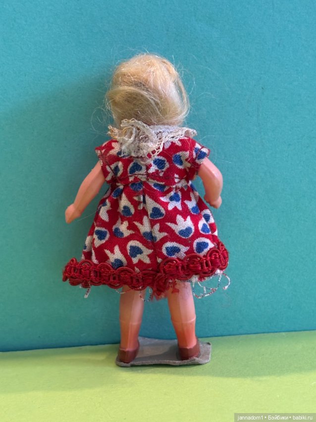 Целлулоидная куколка Minerva, редкий молд, высота 9 см (фото 2)