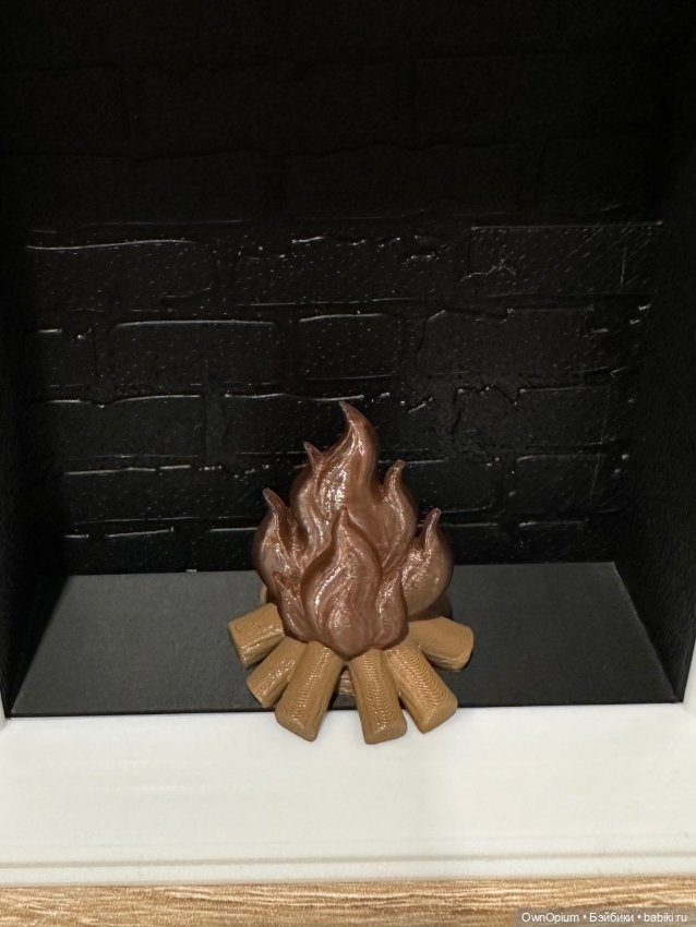 Огонь для камина 1/6 — Миниатюра для кукол (фото 2)