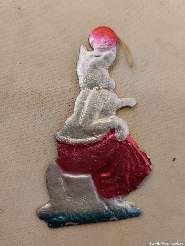 Елочная игрушка СССР. Лиса и колобок (фото 2)