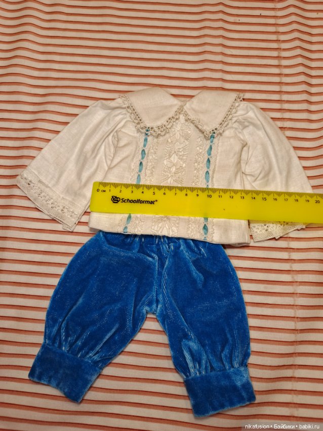 Костюм для антикварной или винтажной куклы рост 40 см (фото 5)