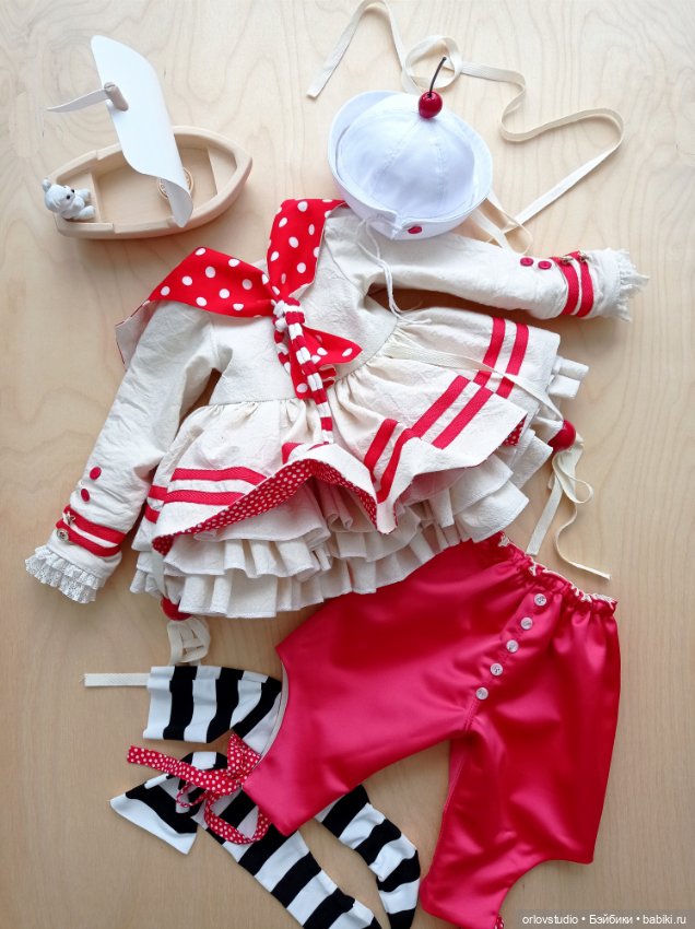 Комплект "Морская Вишенка" 🌊🍒 для кукол Zwergnase