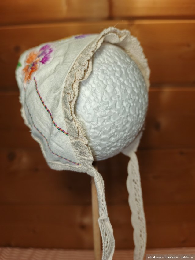 Чепчик на антикварную или винтажную куклу,реборна (фото 3)