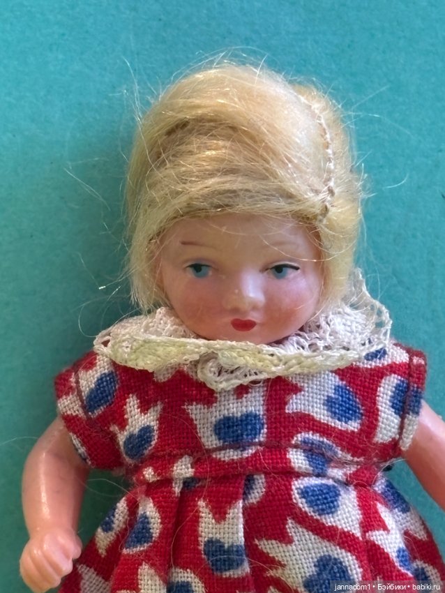 Целлулоидная куколка Minerva, редкий молд, высота 9 см (фото 5)