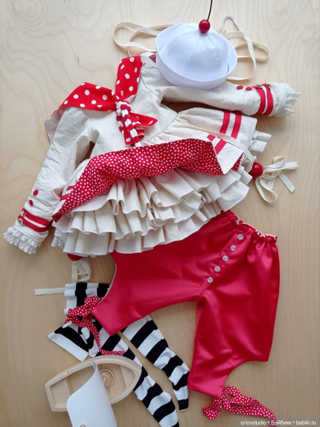 Комплект "Морская Вишенка" 🌊🍒 для кукол Zwergnase