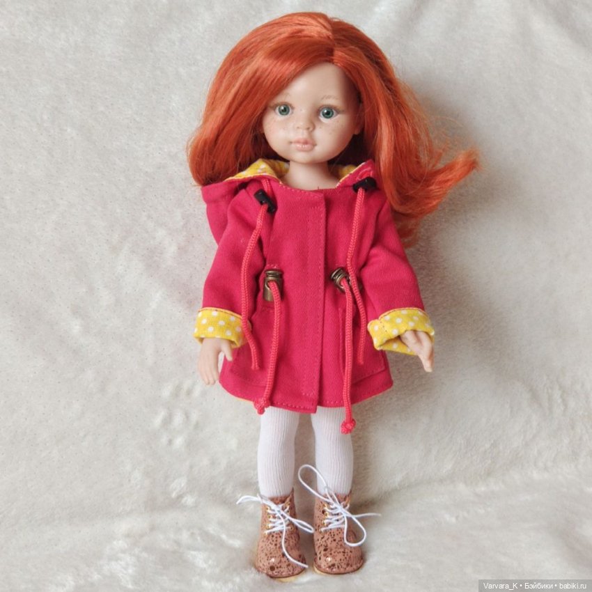 Куртка - парка красно/желтая для куклы Paola Reina, 32 см