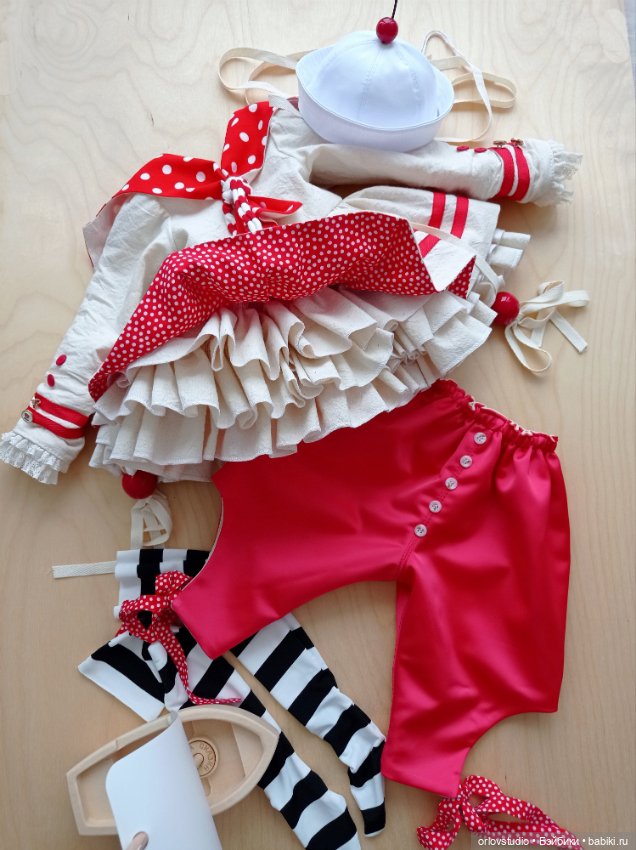 Комплект "Морская Вишенка" 🌊🍒 для кукол Zwergnase