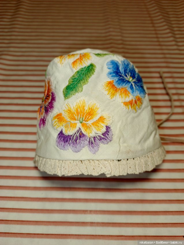 Чепчик на антикварную или винтажную куклу,реборна (фото 5)