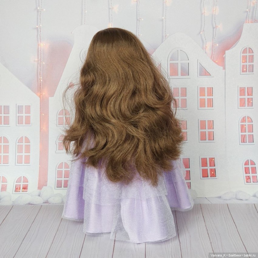 Llorens, кукла в сиреневом бальном платье, шатенка 31см (фото 4)