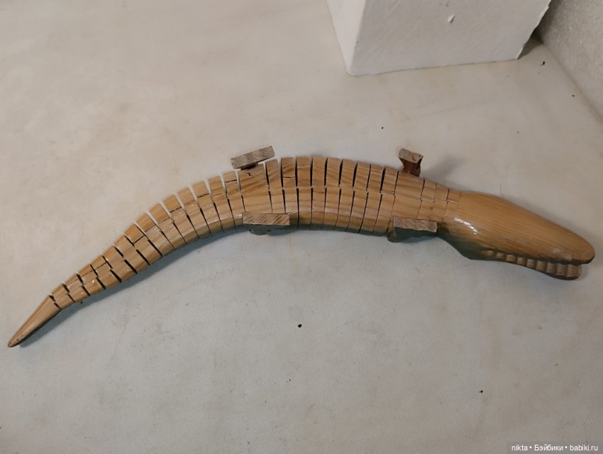 Деревянный крокодил Большой, подвижный (фото 6)