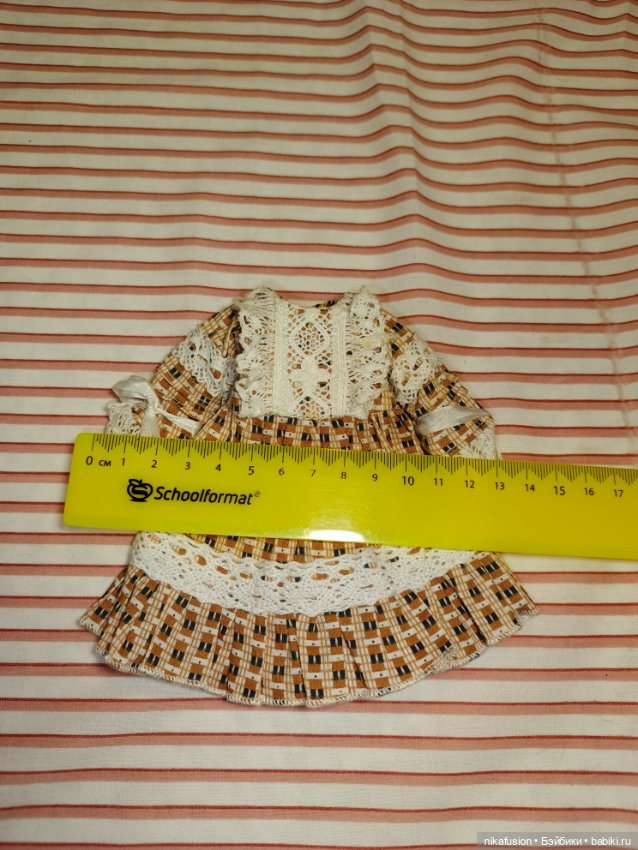 Платье на куклу БЖД 1/6 Littlefee рост 22 см (фото 4)